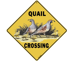 Quail Crossing Sign by CrossWalks-Southern Agriculture