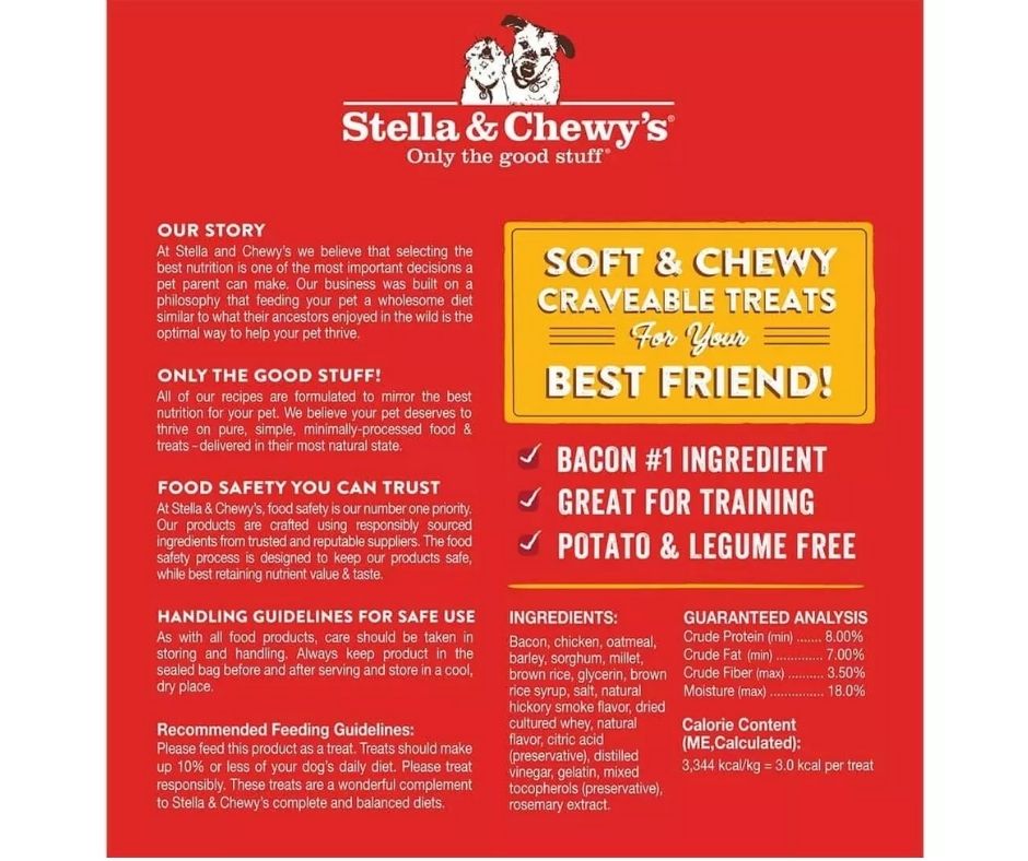 Stella & Chewy's - Crav’n Bac’n Bites Bacon & Chicken Recipe. Dog Treats.-Southern Agriculture