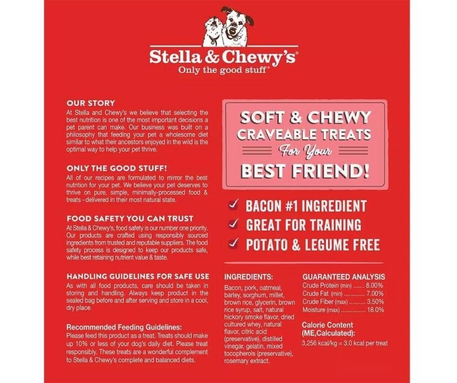 Stella & Chewy's - Crav’n Bac’n Bites Bacon & Pork Recipe. Dog Treats.-Southern Agriculture