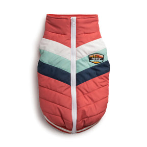 Fabdog Dog Coat Melon Chevron