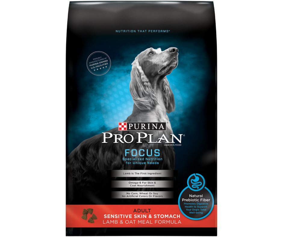 Purina Pro Plan, FOCUS - All Breeds, Adult Dog Sensitive Skin & Stomach Lamb & Oat Meal Recipe Dry Dog Food-Southern Agriculture