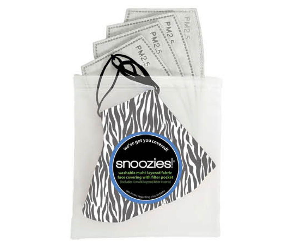 Snoozies Fashion Face Coverings (Mask) Zebra Print with Filter-Southern Agriculture