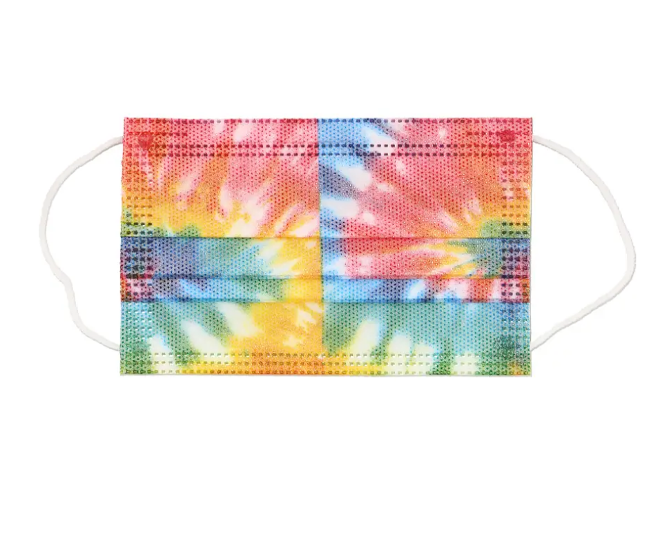 Kid's Disposable 3 Ply Mask Tie Dye Design 7 Pack-Southern Agriculture