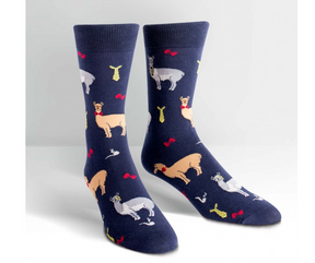 Men's Crew Socks Llama Drama by Sock It to Me-Southern Agriculture