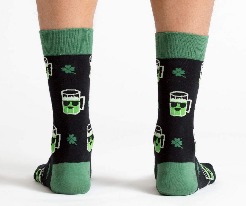 Men's Crew Socks Lucky Beer by Sock It to Me-Southern Agriculture