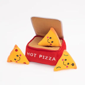 ZippyPaws -Burrow Hot Pizza Box w/ 3 Pieces of pizza