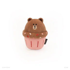 ZippyPaws - Cupcake Nomnomz Brown Bear Plush