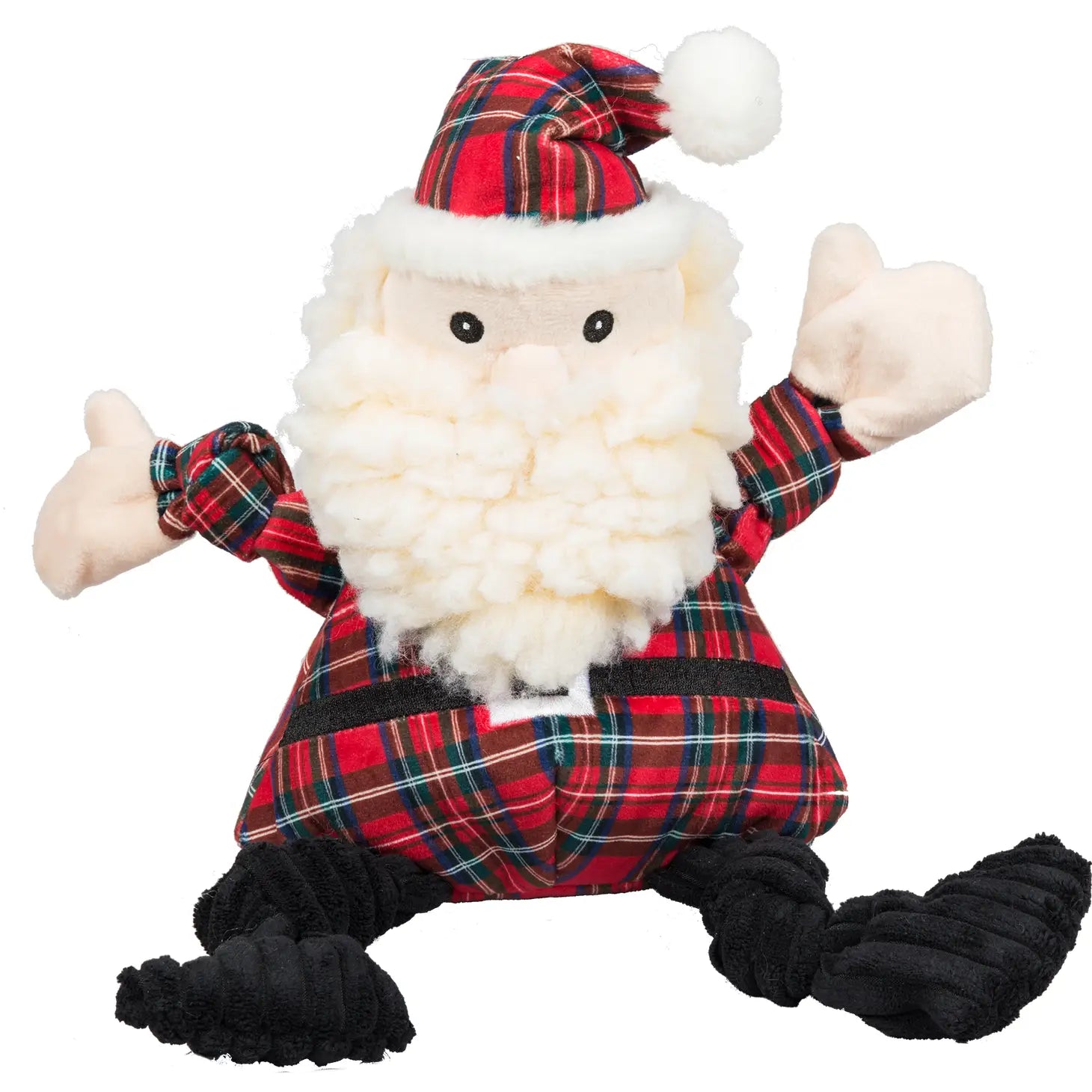 Santa HuggleFleece & Tartan Plaid Knottie