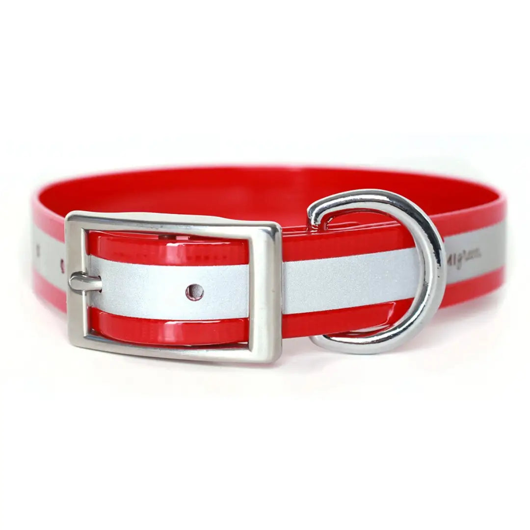 Mimi Green - Dog Collar Red Reflective