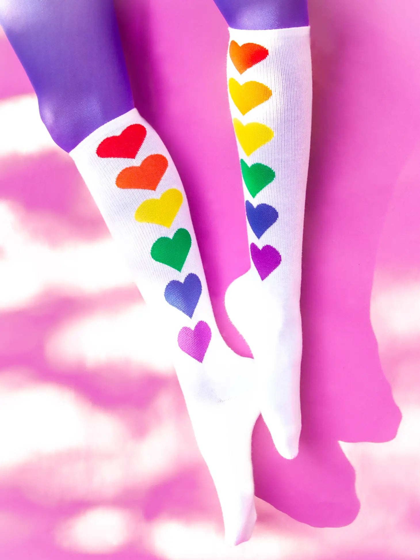 Gumball Poodle - Socks Rainbow Hearts