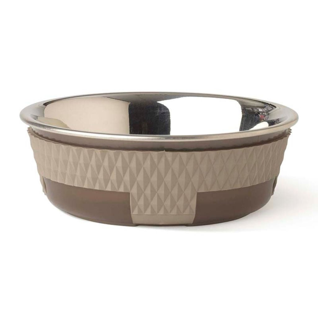 Bowl Kona TPE With SS Insert & Non Skid Base - Taupe