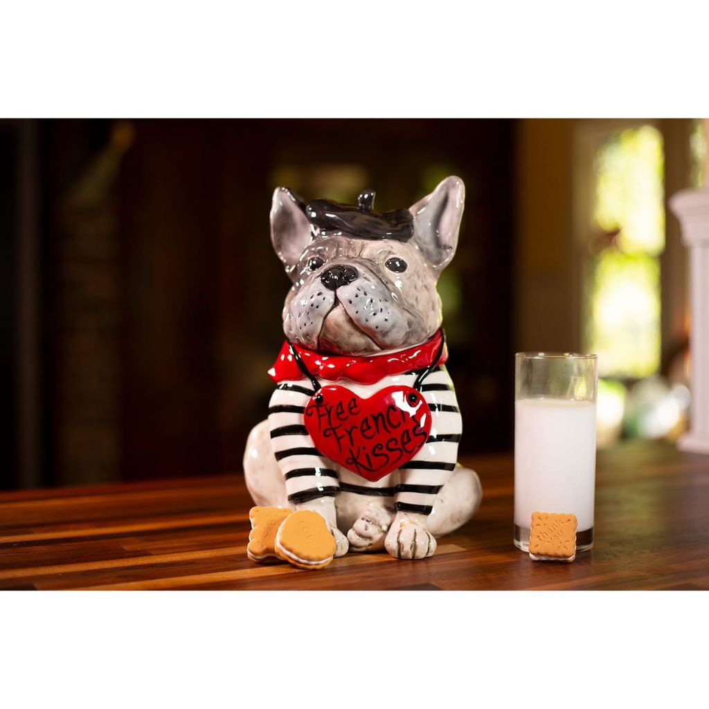 Free French Kisses Bulldog Treat Jar