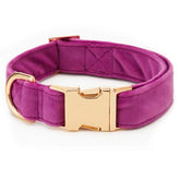 Dog Collar Velvet Valentine's Day Plum