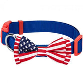 National Pride American Flag Bowtie Dog Collar by Blueberry Pet-Southern Agriculture