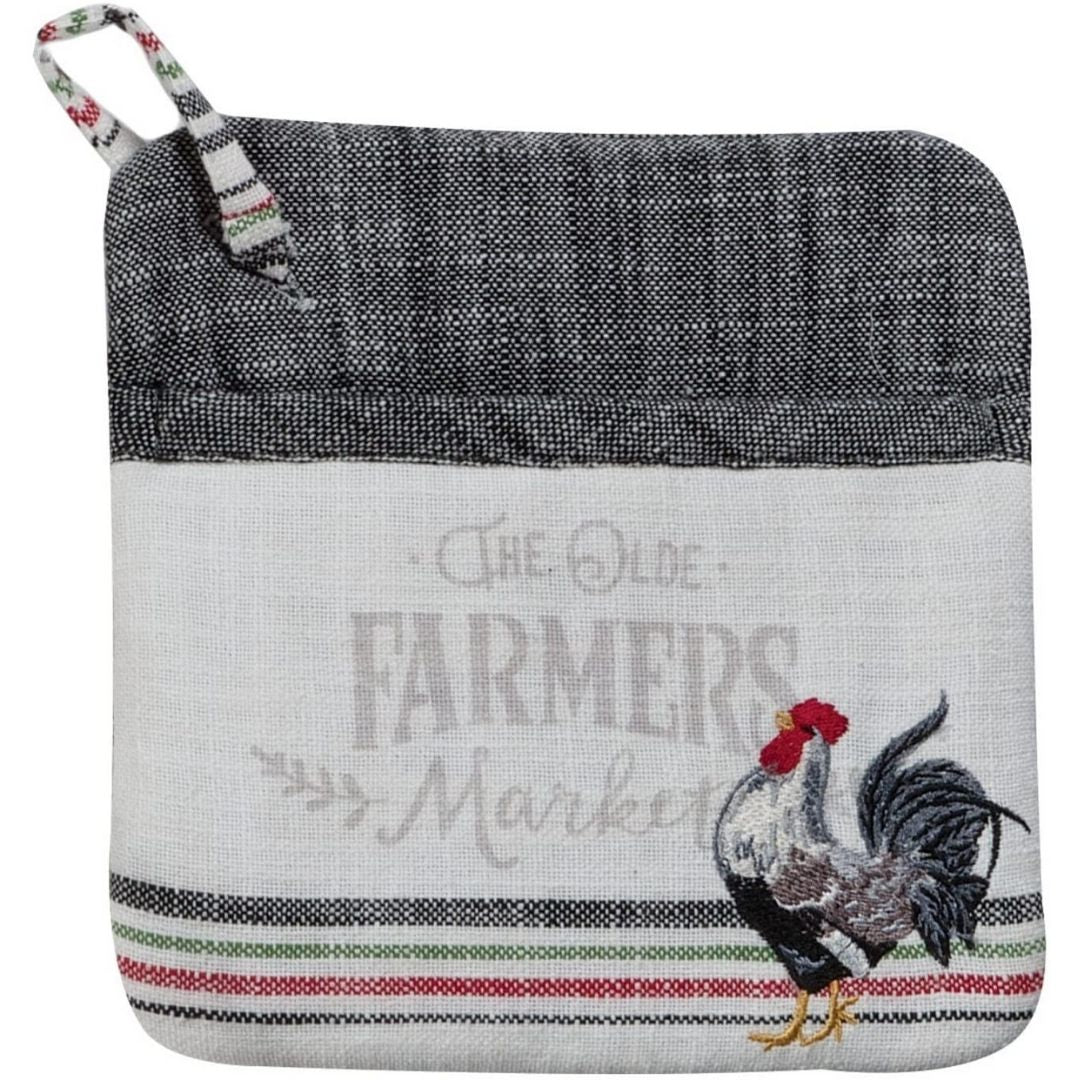 Kay Dee Designs - Farmer's Market Rooster Embroidered Pocket Mitt-Southern Agriculture