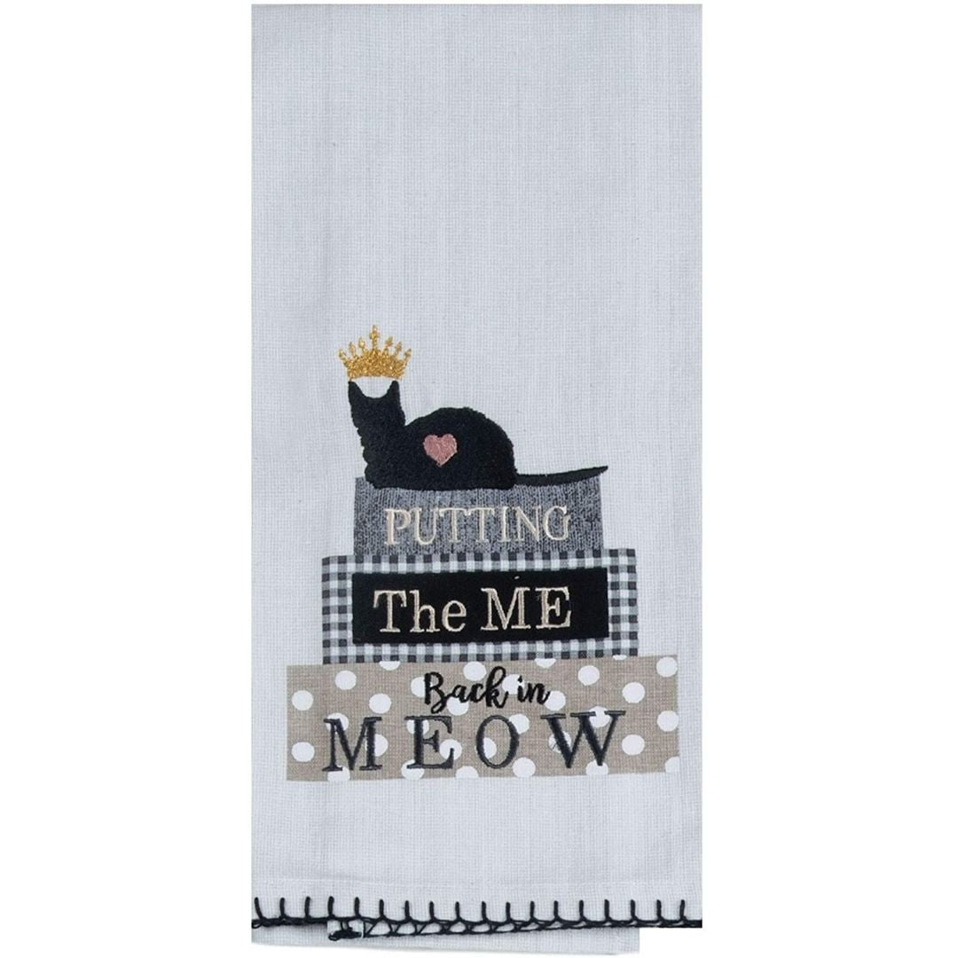 Kay Dee Designs - Me Back in Meow Embroidered Tea Towel-Southern Agriculture