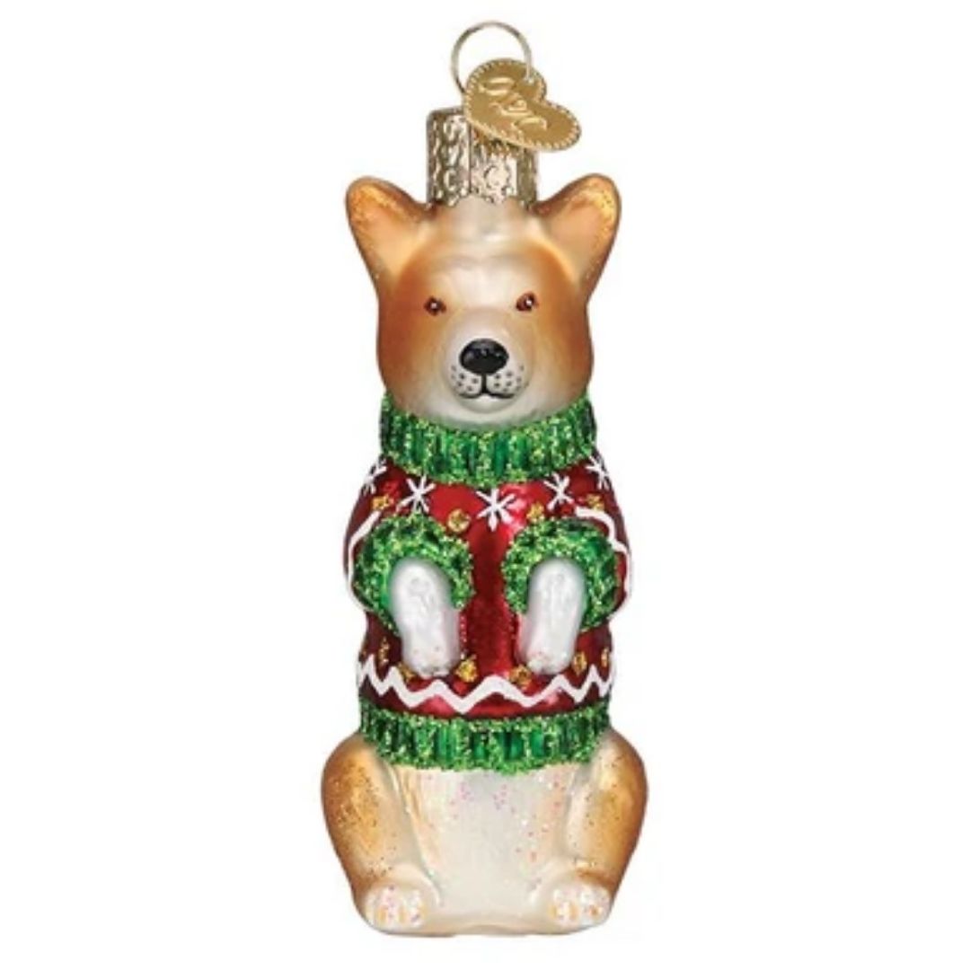 Old World Christmas - Christmas Corgi Ornament-Southern Agriculture