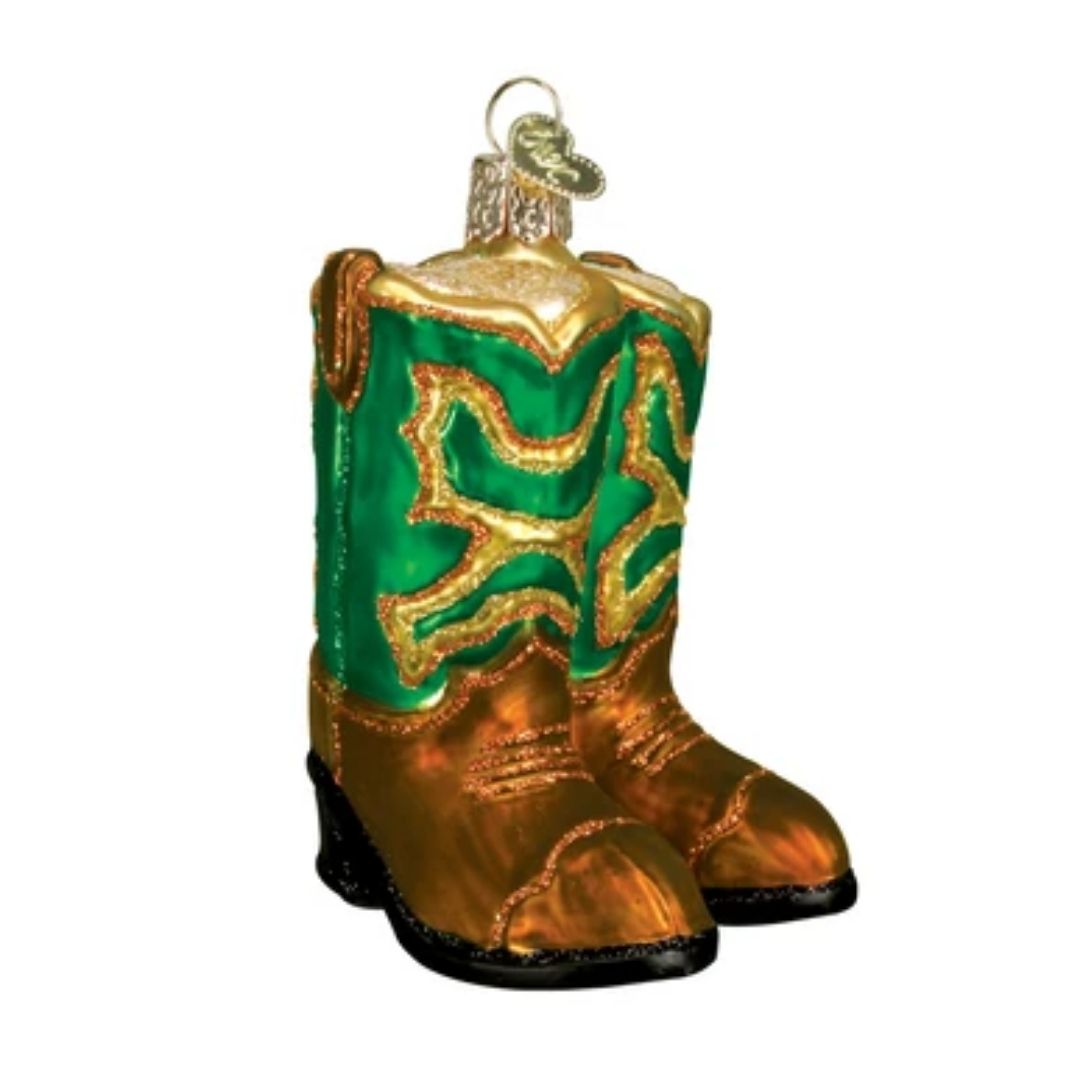 Old World Christmas - Pair Of Cowboy Boots Ornament-Southern Agriculture