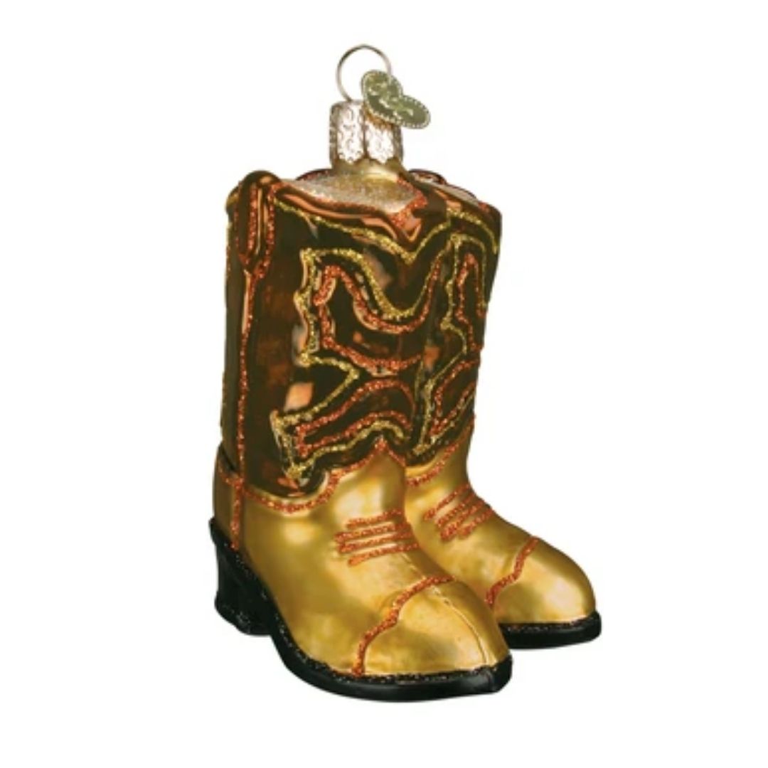 Old World Christmas - Pair Of Cowboy Boots Ornament-Southern Agriculture