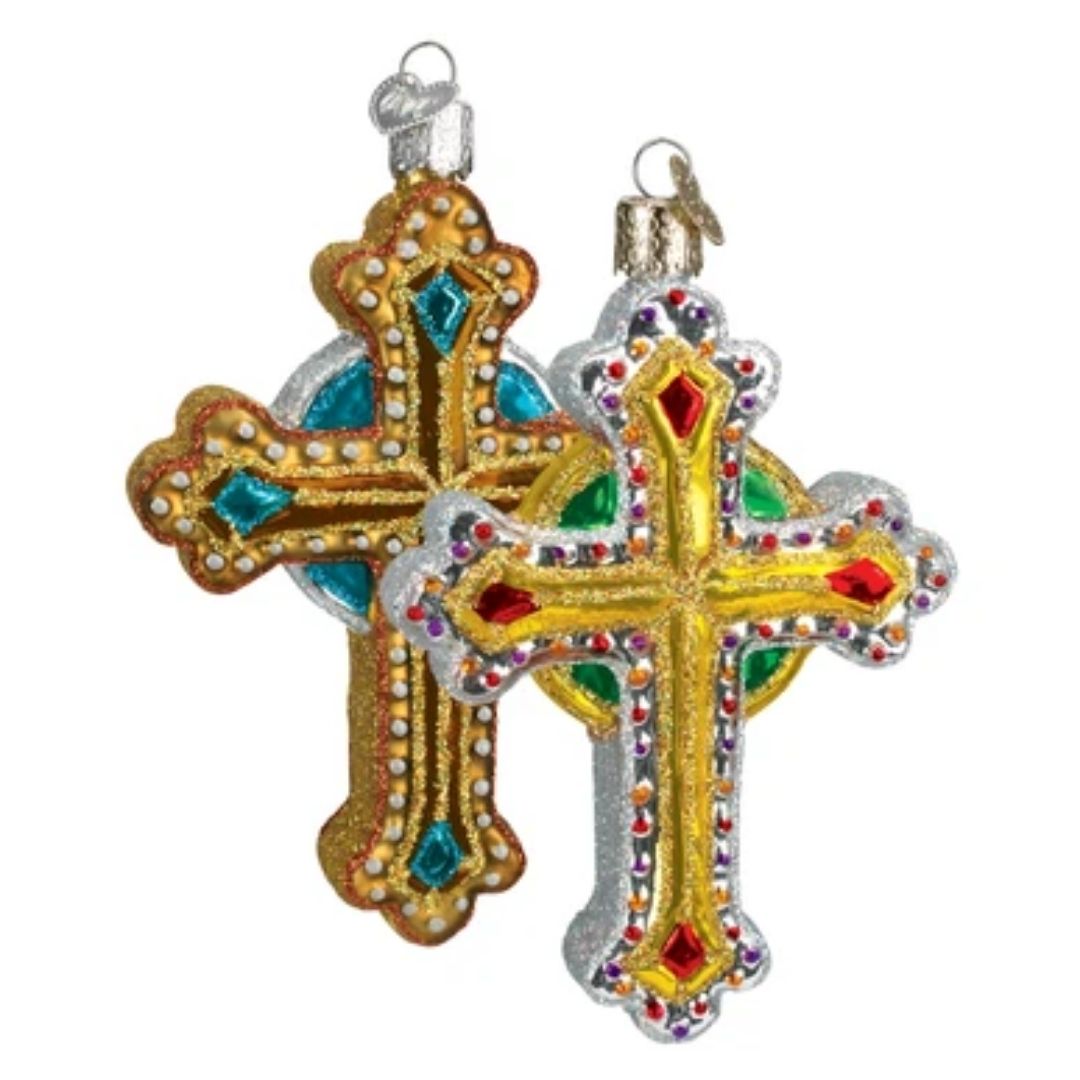 Old World Christmas - Jeweled Cross Ornament-Southern Agriculture