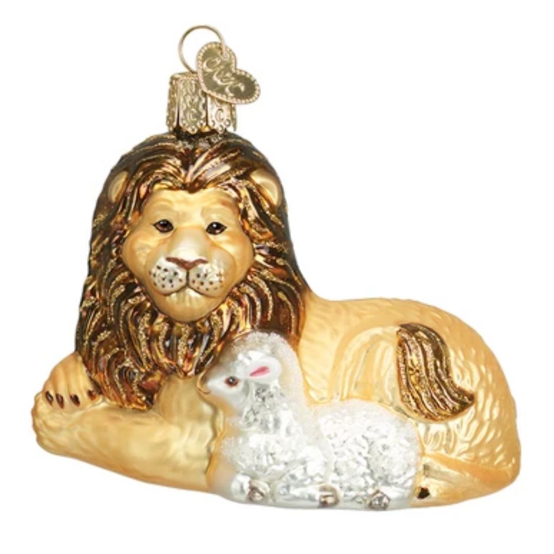 Old World Christmas - Lion And Lamb Ornament-Southern Agriculture