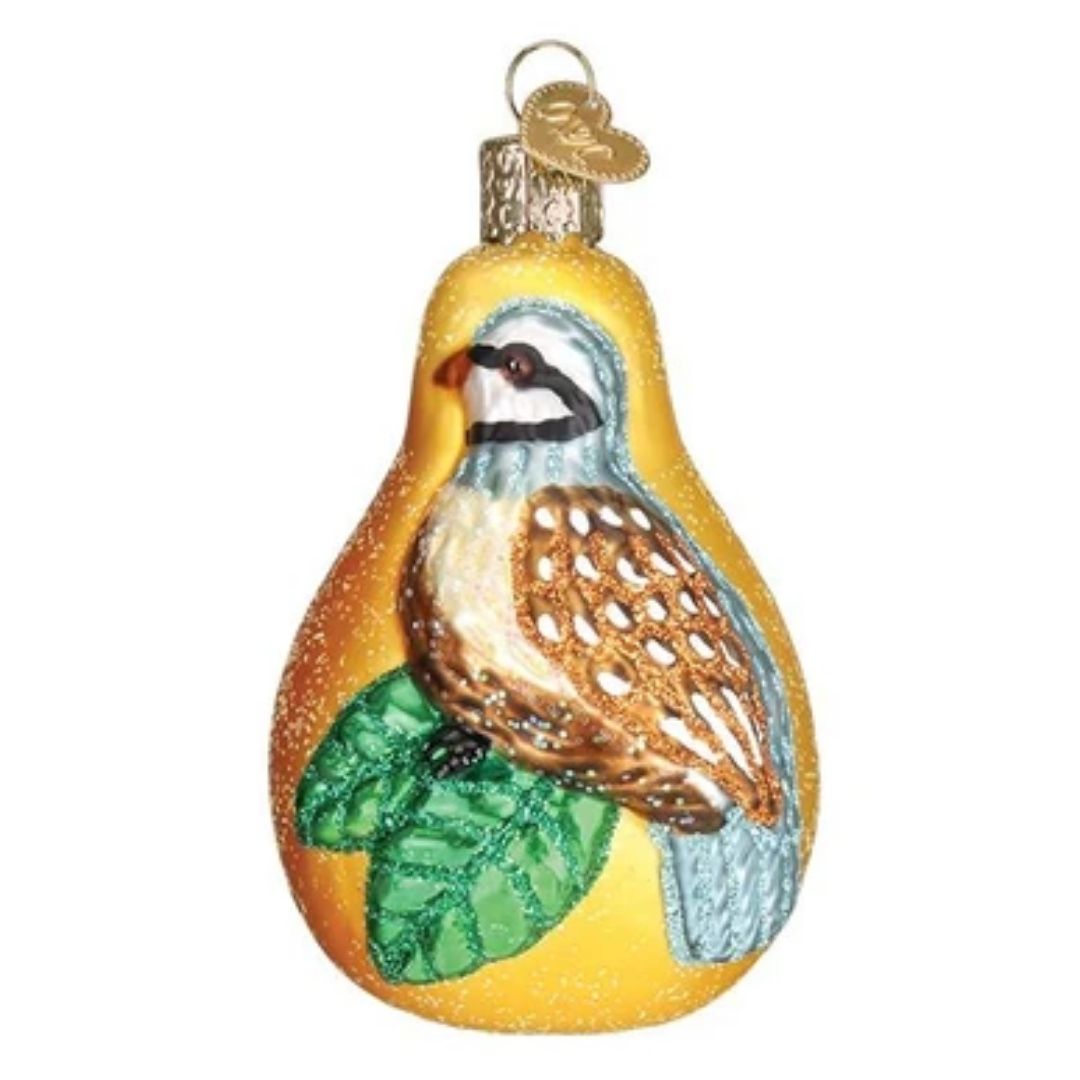 Old World Christmas - Partridge In A Pear Ornament-Southern Agriculture