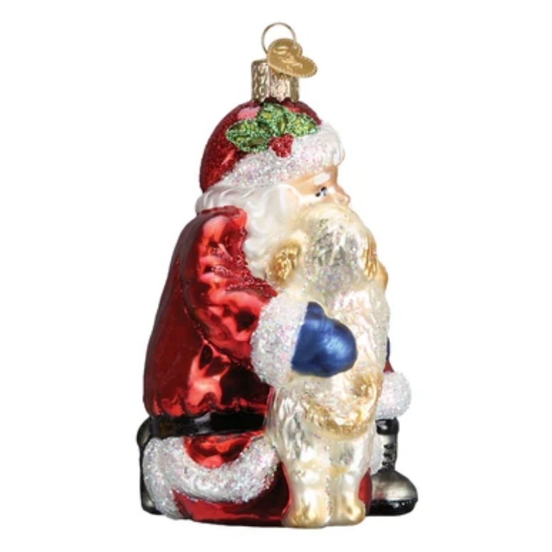 Old World Christmas - Santa's Puppy Love Ornament-Southern Agriculture