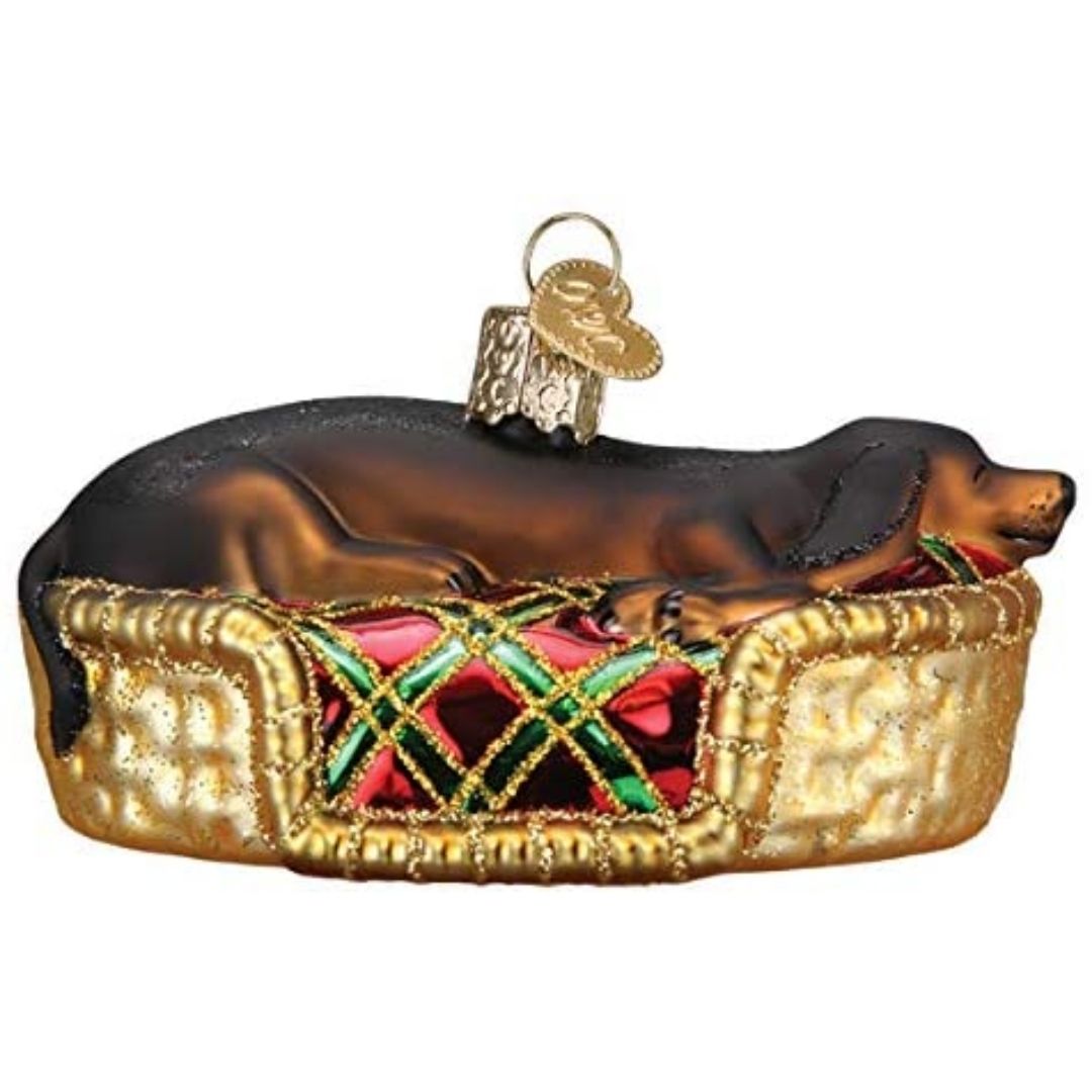 Old World Christmas - Sleepy Dachshund Ornament-Southern Agriculture