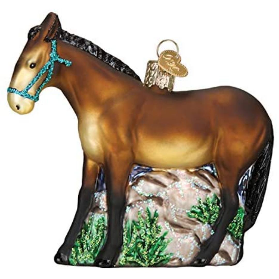 Old World Christmas - Mule Ornament-Southern Agriculture