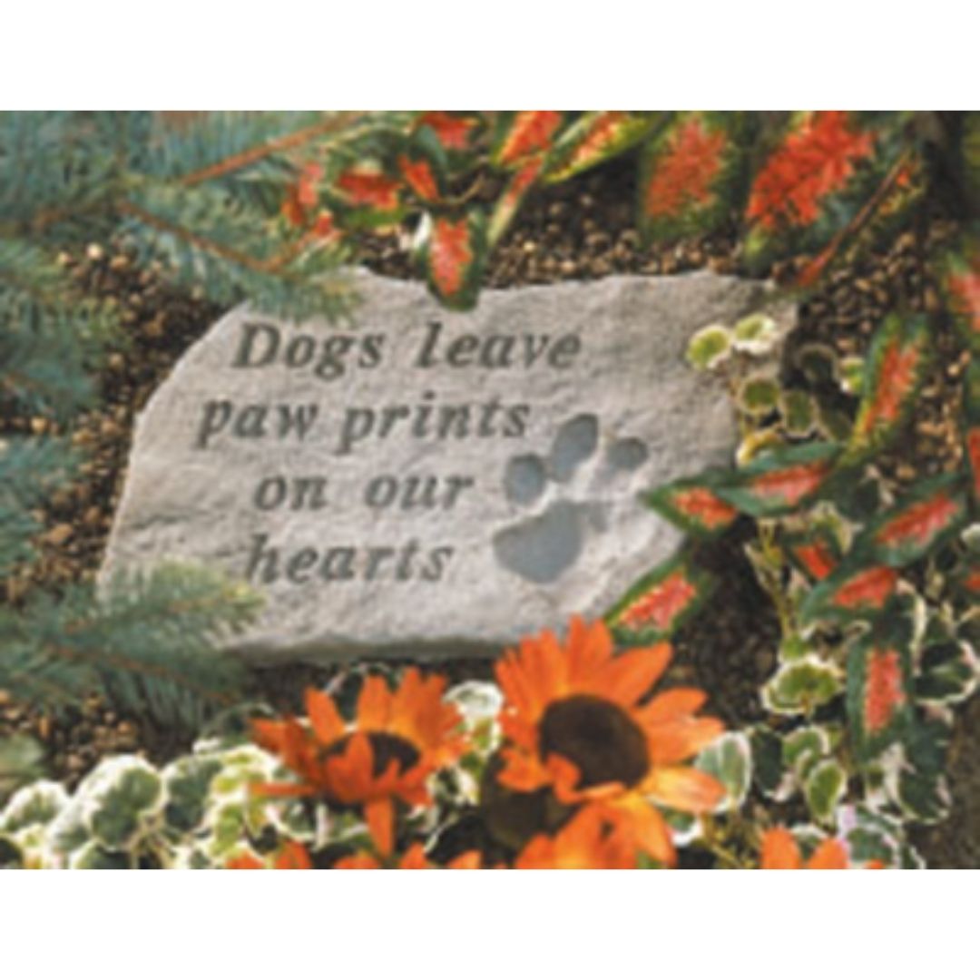 Kay Berry - Dogs Leave Paw Prints on Our Hearts Garden Accent Stone-Southern Agriculture