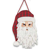 Plaid Santa Door Hanger