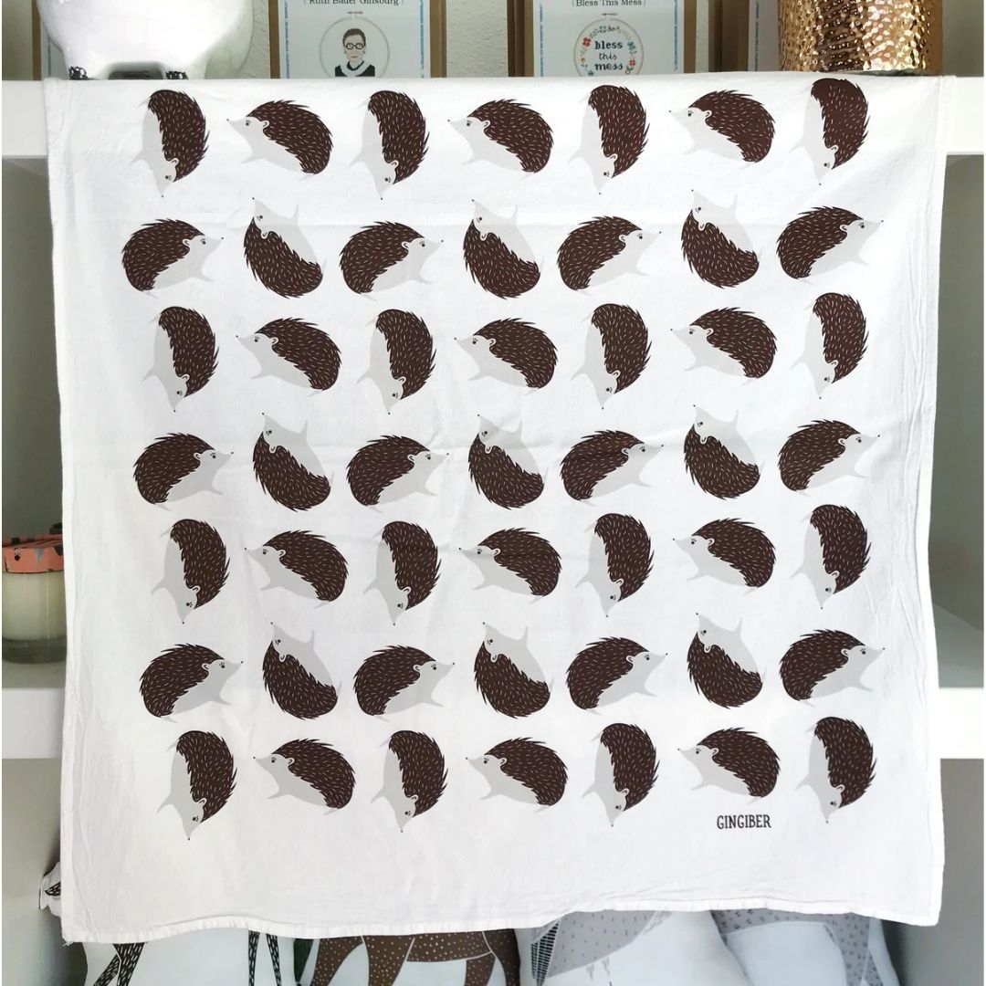 Gingiber Hedgehog Tea Towel