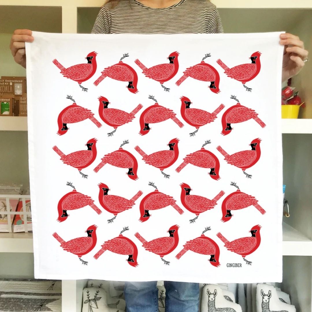 Gingiber Cardinal Tea Towel