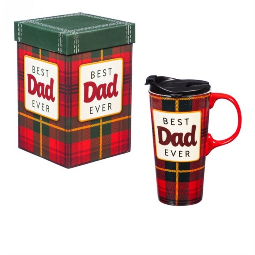 Evergreen Best Dad Ever Ceramic Travel Mug