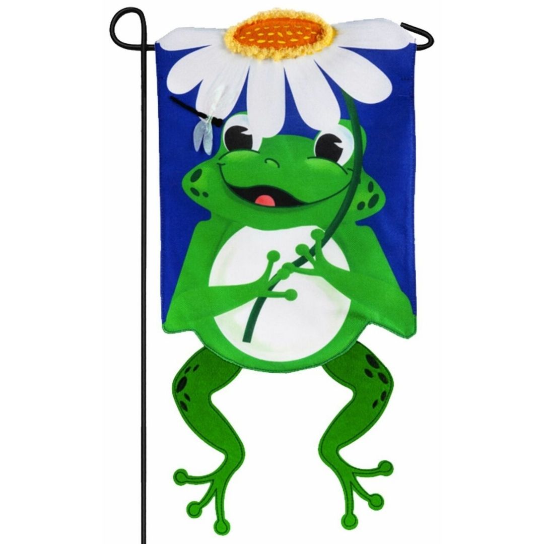 Frog Shaped Garden Flag