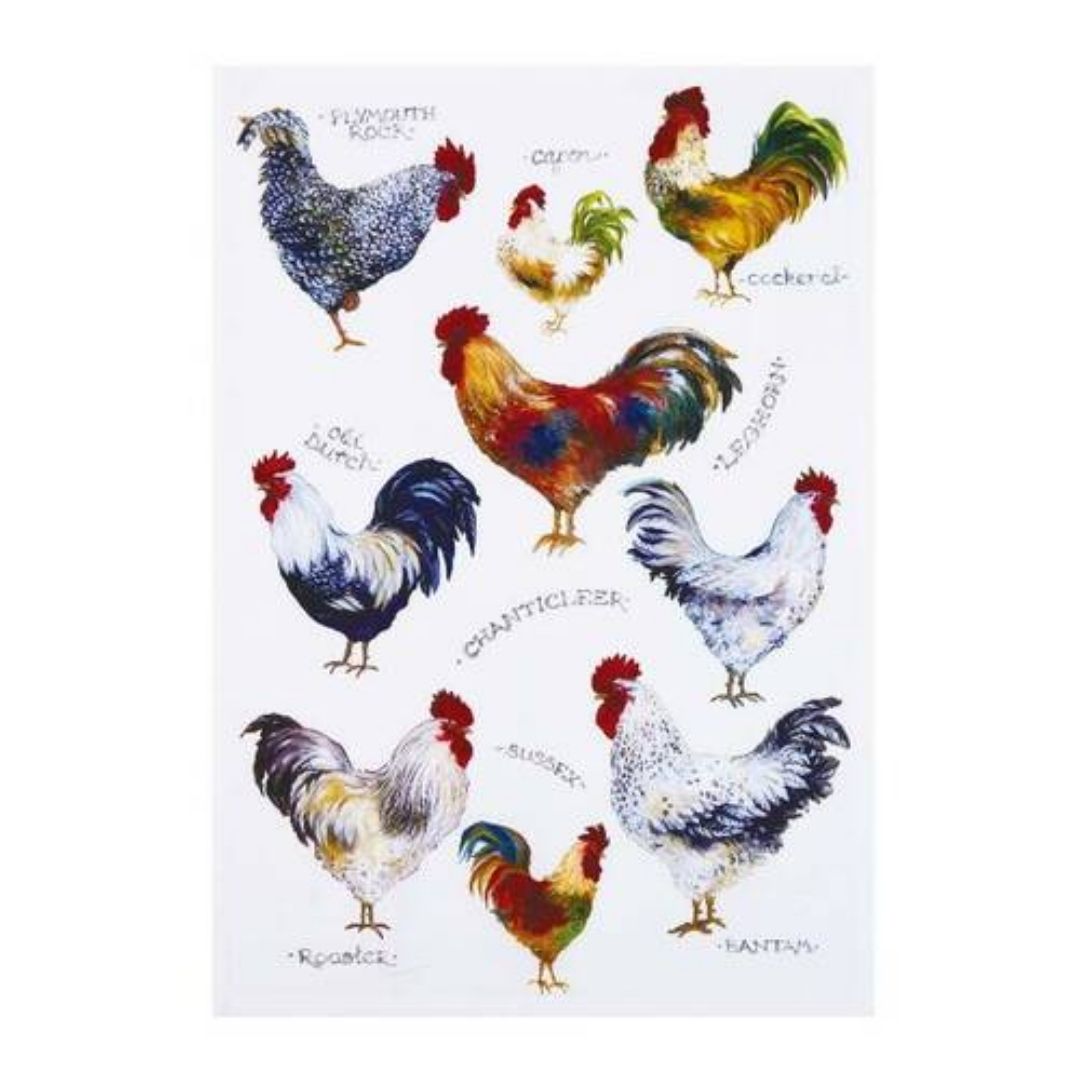 Peking Handicraft Field Guide Rooster Tea Towel