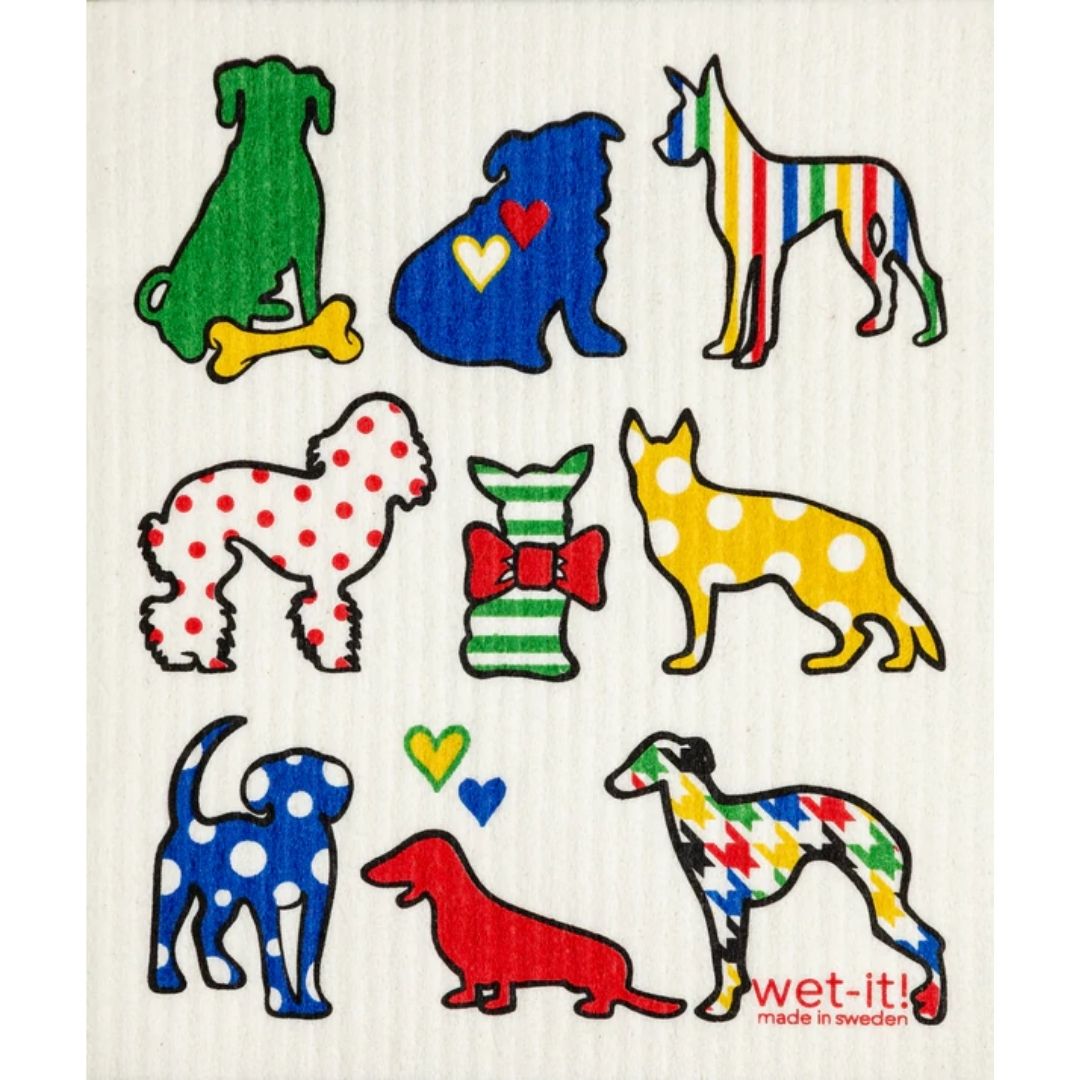 Wet-it! Dog Lover Multi Color Swedish Cloth