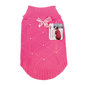 Ethical Pet Flirty Pearl Pink Dog Sweater