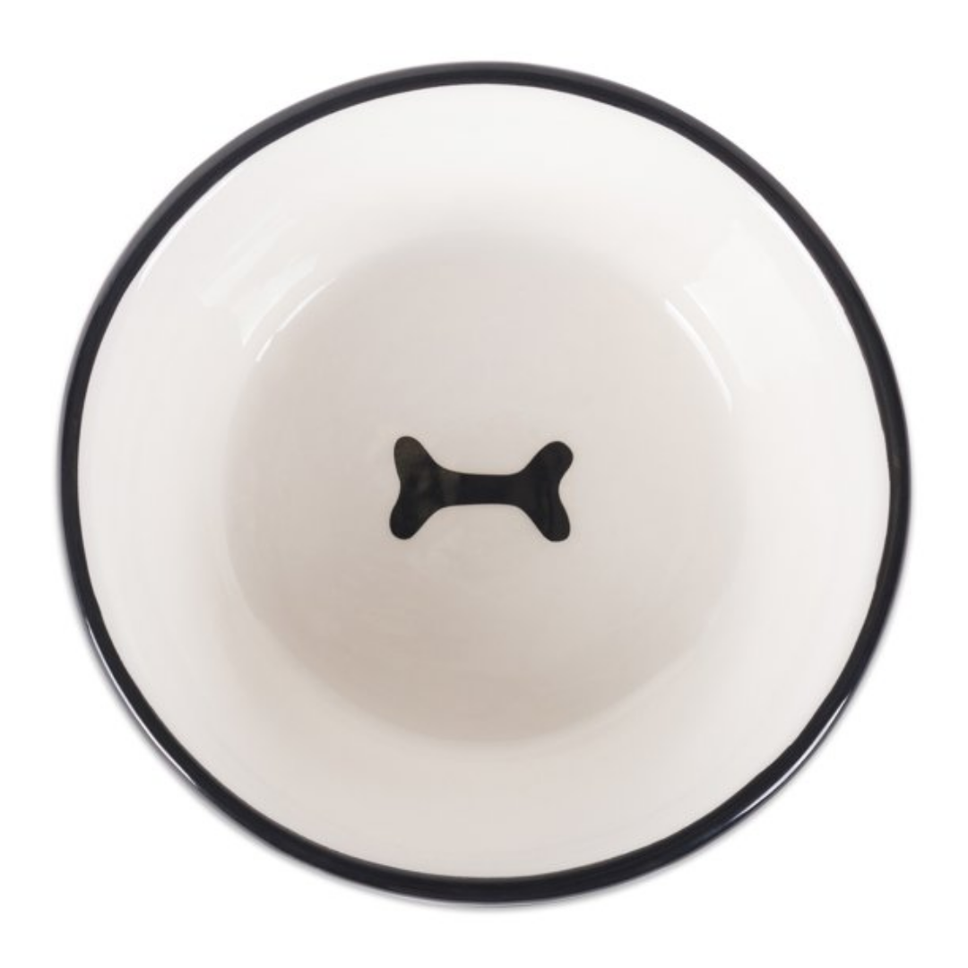 Bone Dry - Black Dog Text Pet Bowls