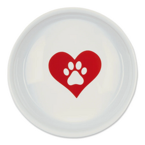 Bone Dry - Heart Paw Ceramic Pet Bowl