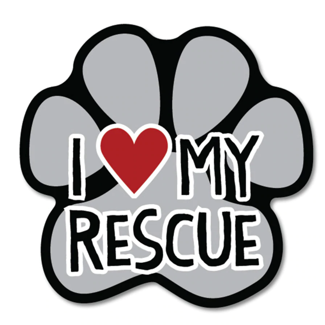 I Love My Rescue Sticker