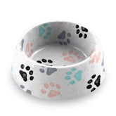 Retro Paw Print Bowl