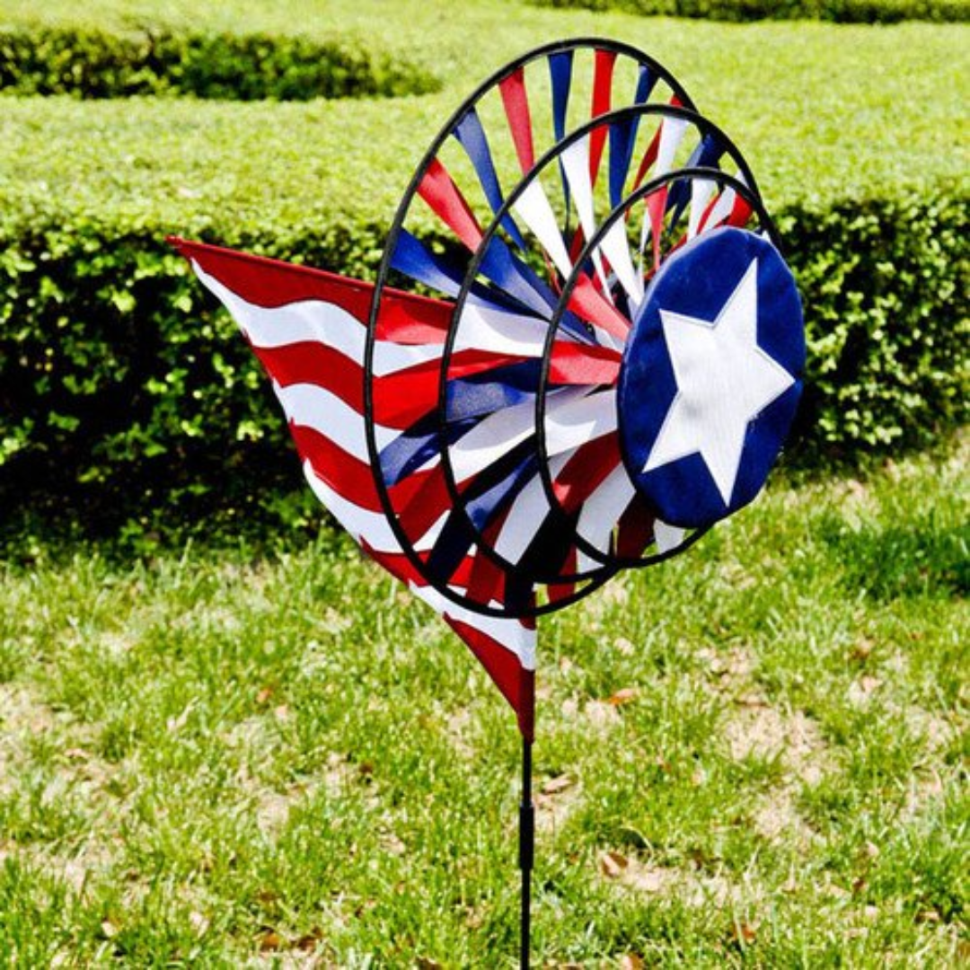 Patriotic Yard Spinner