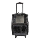 Black Croco Rio Bag On Wheels