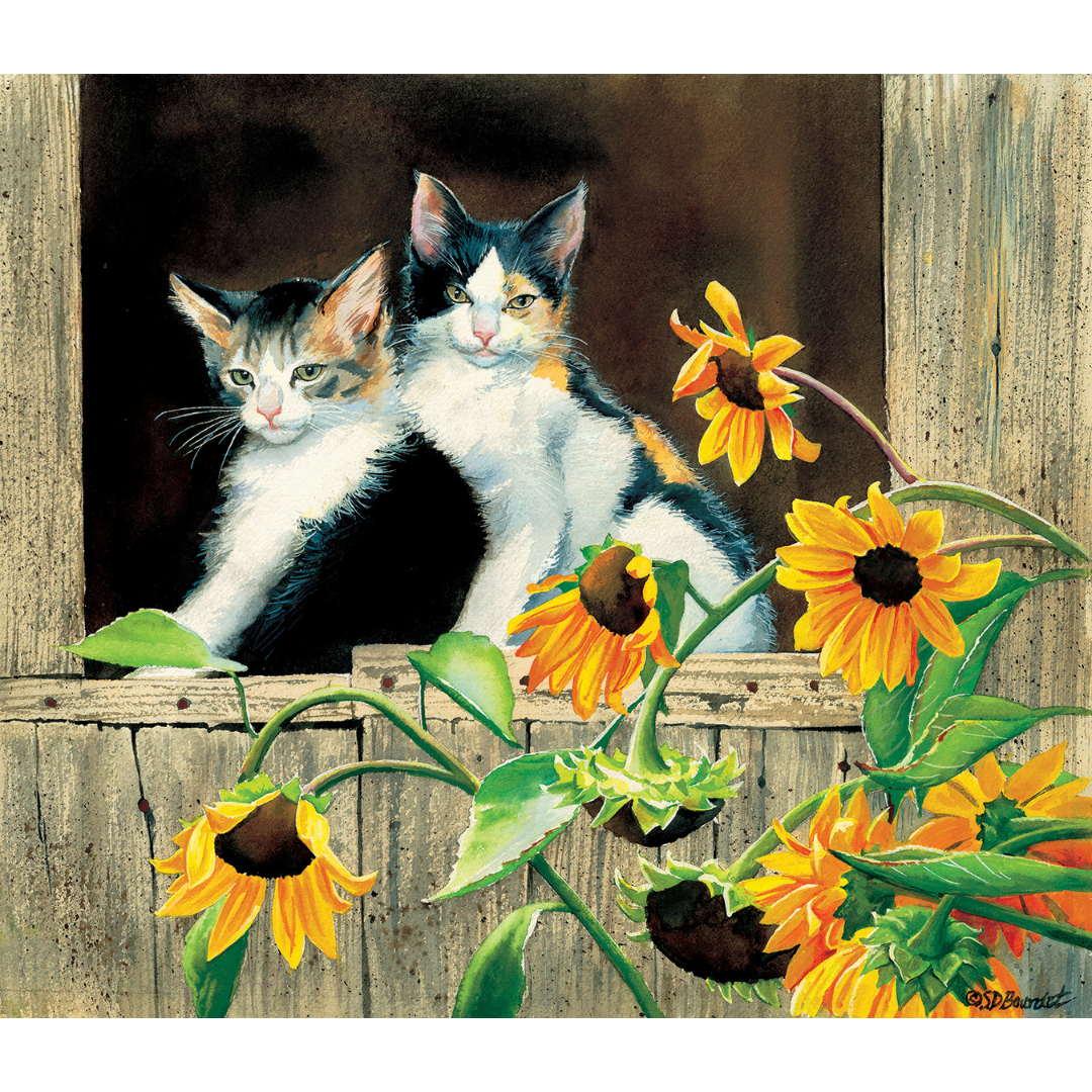 Kittens and Sunflowers Puzzle