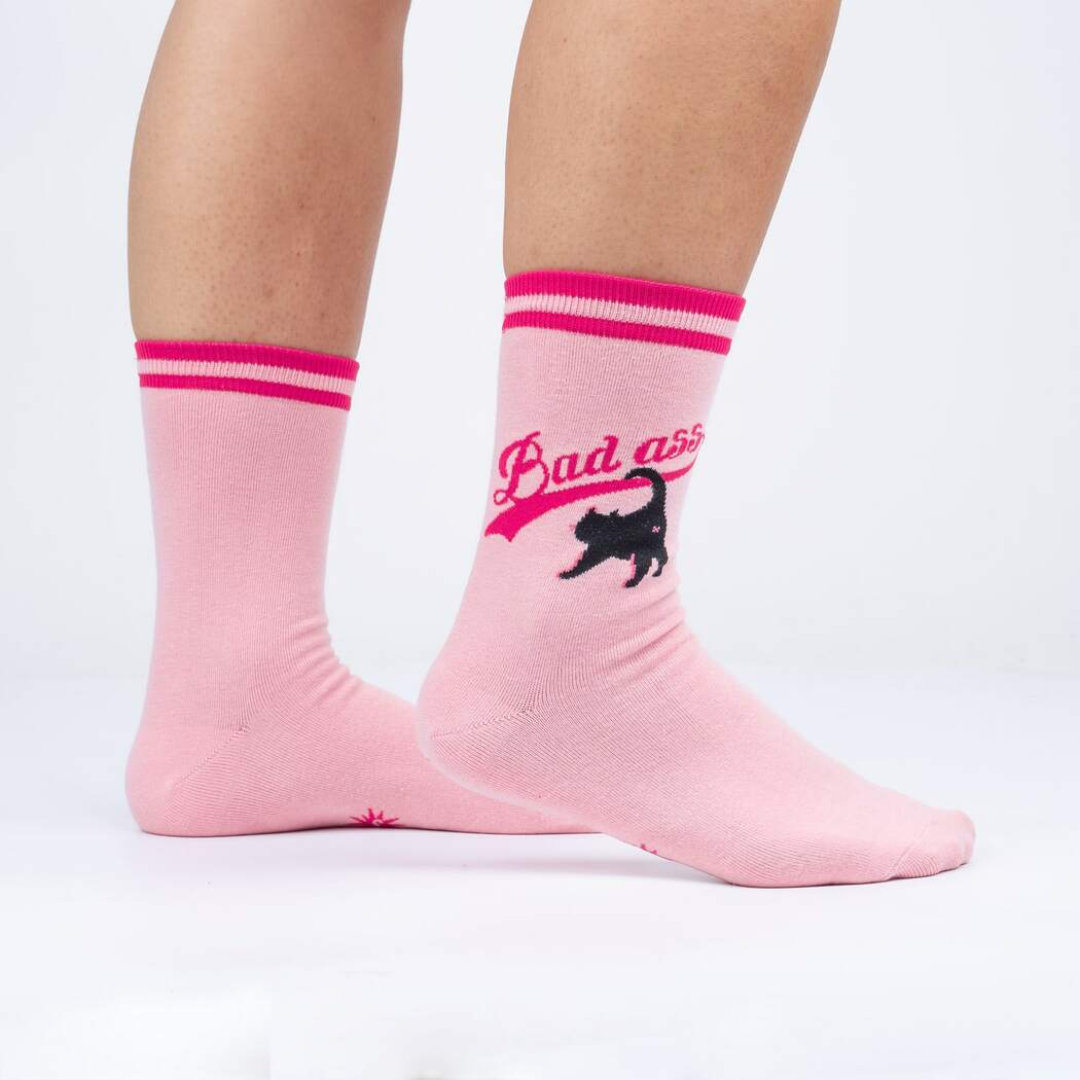 Sock It To Me - Bad Ass Cat Crew Socks