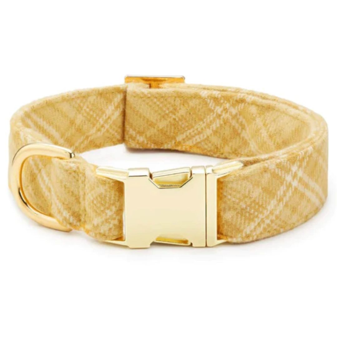 Dog Collar Buttercup Plaid Flannel