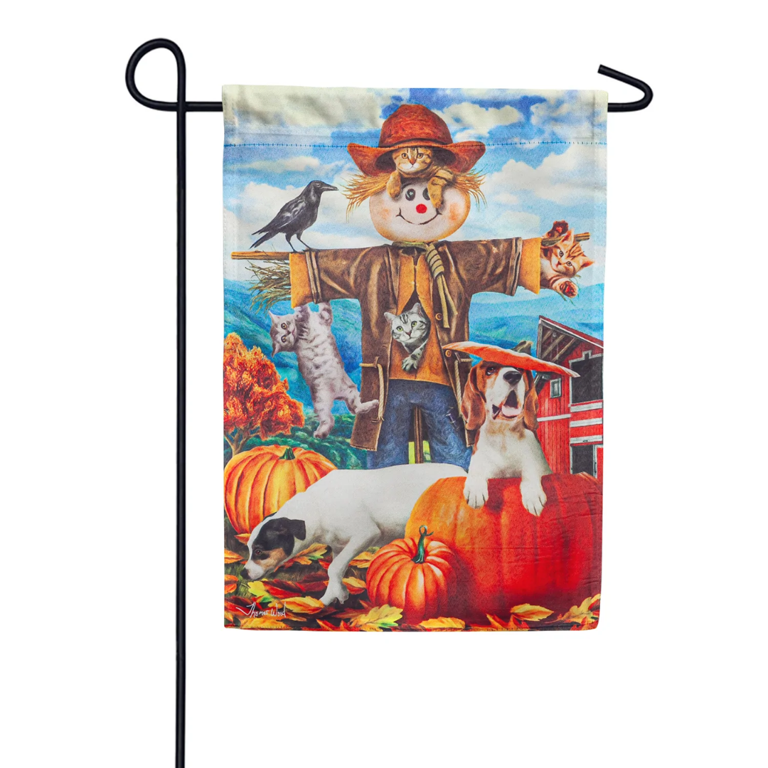 Hide and Seek Scarecrow Garden Flag