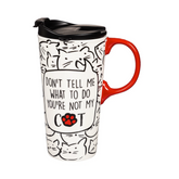 You're Not My Cat Ceramic Travel Mug