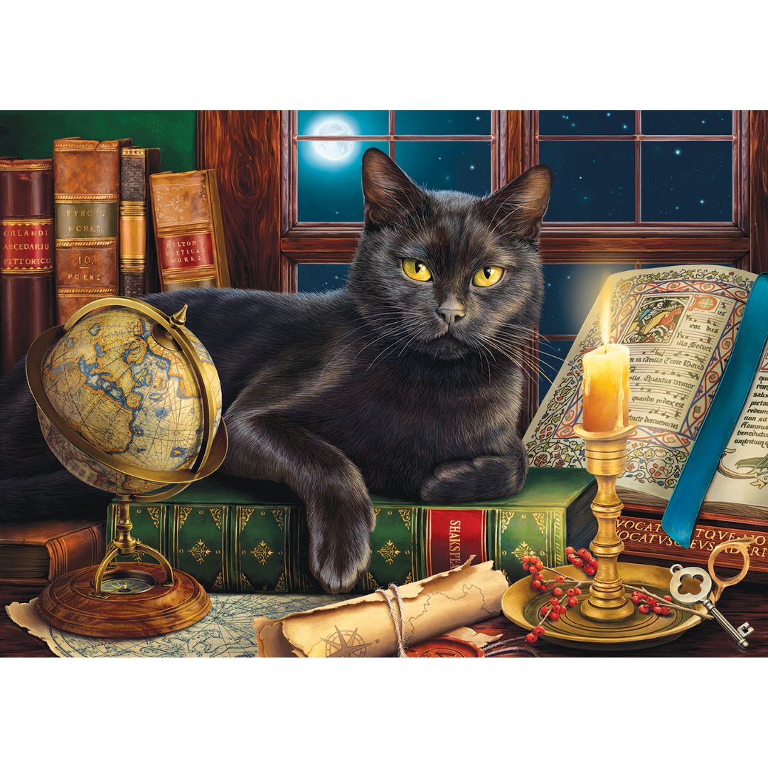 Black Cat by Candlelight Puzzle